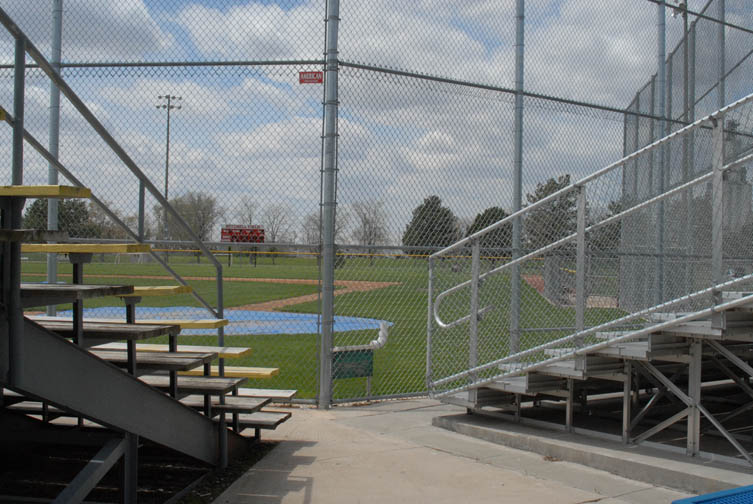 grandstand at aurora 
nebraska baseball stadium